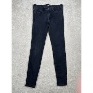 Gap Women's Size 28/6p Slim high Rise Straight Leg‎ Jeans Black Stretch Sexy